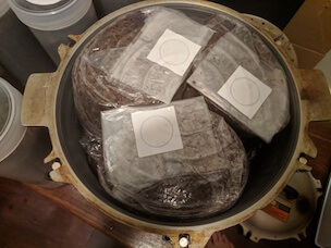 Pressure cooked filter patch bags